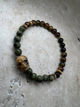 Petra Bracelet - Tiger's Eye / Serpentine / Picture Jasper / Picture Jasper Skull