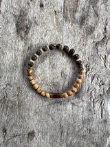 Petra Bracelet - Picture Jasper / Bronzite / Topaz / Yellow Pietersite / Hessonite Garnet
