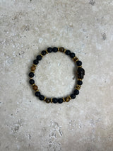 Petra Bracelet - Lava Stone / Tigers Eye / Tigers Eye Skull