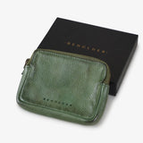 Leather Wanderer Pouch - Olive Green