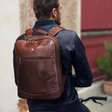 Double Compartment Backpack 41cm - Tobacco