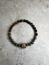 Petra Bracelet - Tiger's Eye / Serpentine / Picture Jasper / Picture Jasper Skull