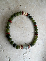 Petra Bracelet - Jade / Jasper / Rutilated Prehnite