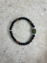 Petra Bracelet - Black Agate / Serpentine / Jasper / Jade Skull