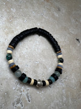 Petra Bracelet - Amazonite / Blue Argentina Calcite / Picture Jasper / African Turquoise + Navajo Bench Pearl 925