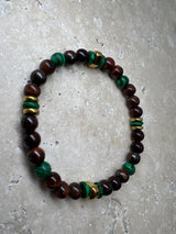 Petra Bracelet - Red Tigers Eye / Malachite