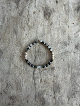 Petra Bracelet - Black Rutilated Quartz / Gold Obsidian / Maifanite / Grey Agate