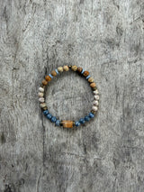 Petra Bracelet - Picture Jasper / Blue Coral / Maifanite / Blue Aventurine