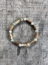 Petra Bracelet - Blue Argentinian Calcite / Picture Jasper
