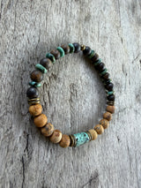 Petra Bracelet - Bronzite / African Turquoise / Picture Jasper