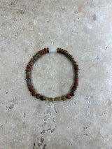 Petra Bracelet - Unakite / Jasper / Rutilated Quartz