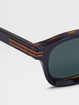 05N - BLACK AND HAVANA AURORA I ACETATE SUNGLASSES