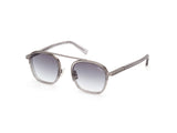 20B - TRANSPARENT LIGHT GREY ORIZZONTE I ACETATE AND METAL SUNGLASSES