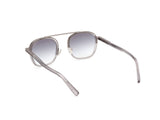 20B - TRANSPARENT LIGHT GREY ORIZZONTE I ACETATE AND METAL SUNGLASSES