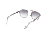 20B - TRANSPARENT LIGHT GREY ORIZZONTE I ACETATE AND METAL SUNGLASSES