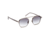 20B - TRANSPARENT LIGHT GREY ORIZZONTE I ACETATE AND METAL SUNGLASSES