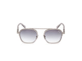 20B - TRANSPARENT LIGHT GREY ORIZZONTE I ACETATE AND METAL SUNGLASSES