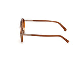 48E - DARK BROWN ORIZZONTE I ACETATE AND METAL SUNGLASSES