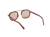 48E - DARK BROWN ORIZZONTE I ACETATE AND METAL SUNGLASSES