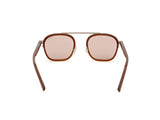 48E - DARK BROWN ORIZZONTE I ACETATE AND METAL SUNGLASSES