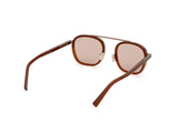 48E - DARK BROWN ORIZZONTE I ACETATE AND METAL SUNGLASSES