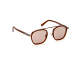 48E - DARK BROWN ORIZZONTE I ACETATE AND METAL SUNGLASSES
