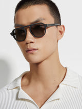 20B - ASPHALT GREY AURORA II ACETATE SUNGLASSES