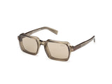 48E - TRANSPARENT LIGHT BROWN HAVANA ACETATE SUNGLASSES
