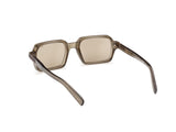48E - TRANSPARENT LIGHT BROWN HAVANA ACETATE SUNGLASSES