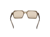 48E - TRANSPARENT LIGHT BROWN HAVANA ACETATE SUNGLASSES