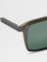 09N - DARK GREY ALUMINUM AND METAL SUNGLASSES