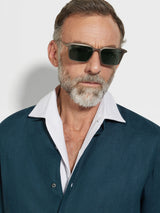 09N - DARK GREY ALUMINUM AND METAL SUNGLASSES