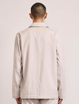 DIEGO LINEN COACH JACKET - SAND