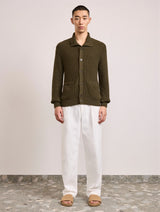 CLAUDIO COTTON-CASHMERE KNIT - SEAWOOD