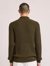 CLAUDIO COTTON-CASHMERE KNIT - SEAWOOD