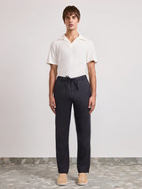 OSCAR LINEN TROUSERS - BLACK