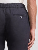 OSCAR LINEN TROUSERS - BLACK