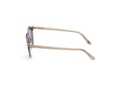 Aurele Sunglasses - Shiny Beige / Blue lens