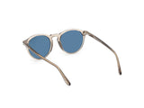 Aurele Sunglasses - Shiny Beige / Blue lens
