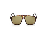 Autari Sunglasses - Dark Havana / Green Lens