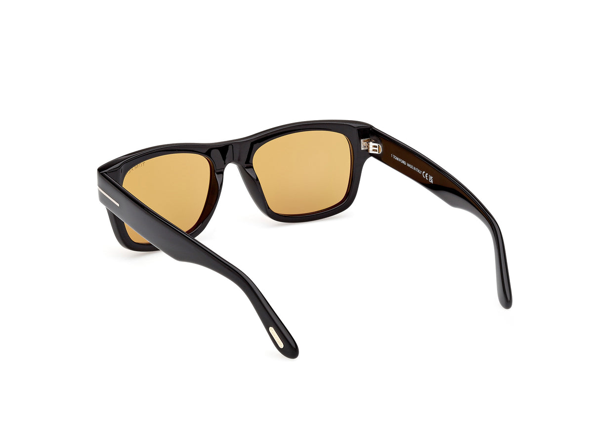 Smith 02 Sunglasses - Shiny Black / Golden Brown Lens