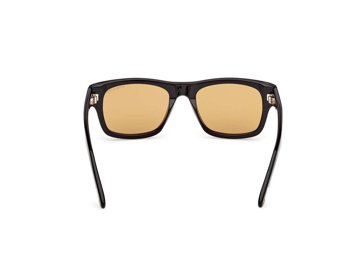 Smith 02 Sunglasses - Shiny Black / Golden Brown Lens