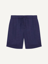 FELIPE LINEN SHORTS - NAVY BLUE