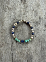 Petra Bracelet - Maifanite / Lapis Lazuli / Peruvian Turquoise / Sodalite