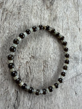 Petra Bracelet - Black Agate / Labradorite