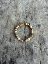 Petra Bracelet - Shell / Picture Jasper / Fossil / African Turquoise
