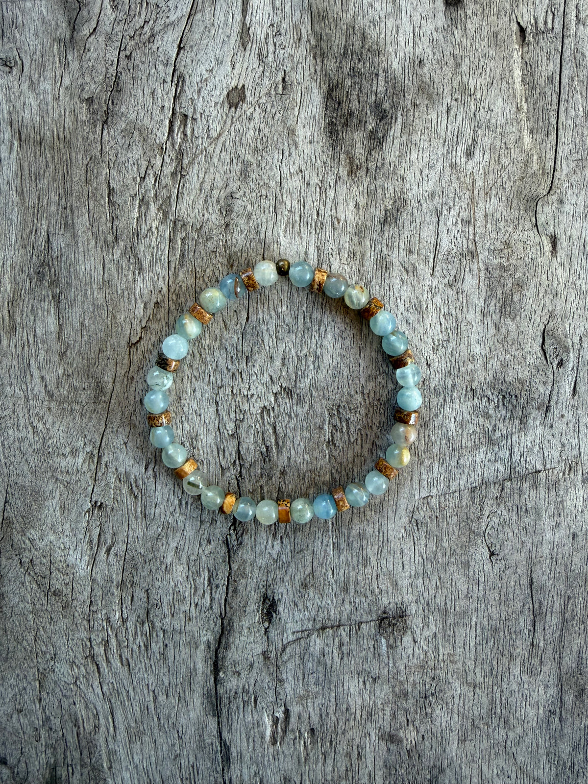 Petra Bracelet - Blue Argentinian Calcite / Picture Jasper