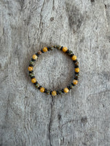 Petra Bracelet - Rainforest Jasper / Yellow Topaz / Gold Obsidian