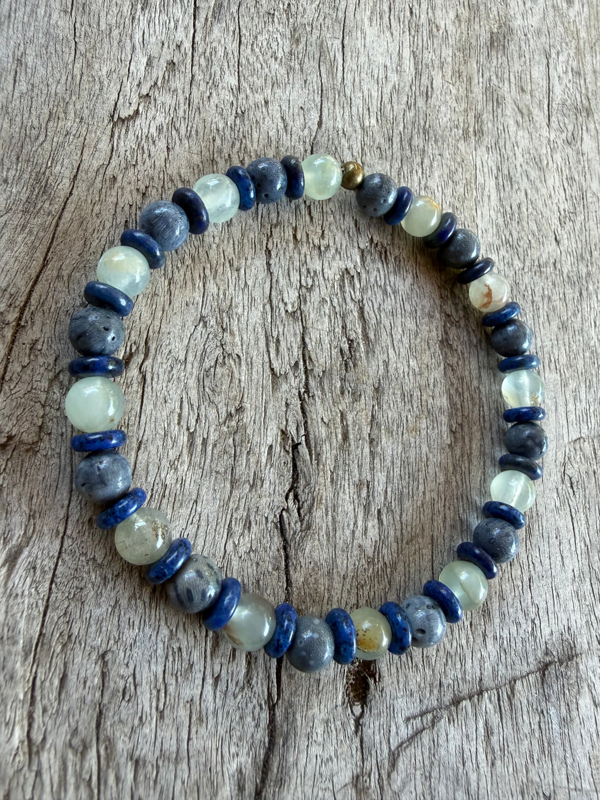 Petra Bracelet - Blue Coral / Blue Argentinian Calcite / Lapis Lazuli