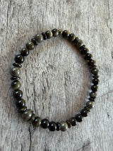 Petra Bracelet - Gold Obsidian / Pyrite
